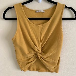 Active Basic Yellow Crop Top